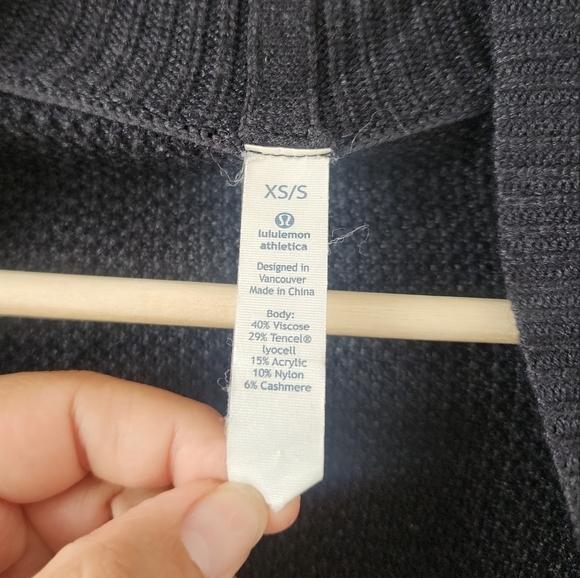 Lululemon Cashmere Blend Breeze Easy Wrap Knit Cardigan Lounge Cozy Yoga XS/S - Picture 10 of 11